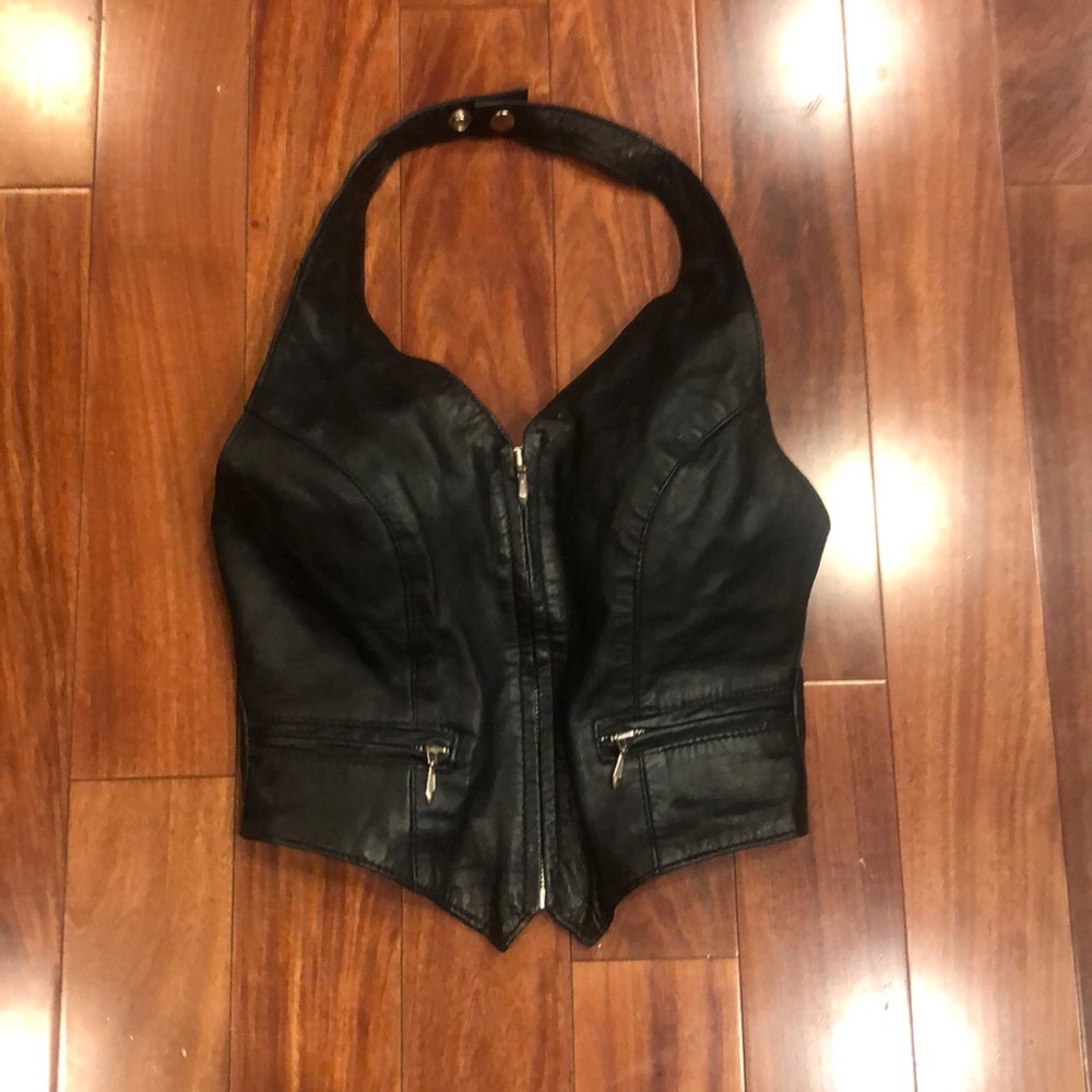 Wilsons | Genuine Leather Halter Top/Vest | Small
